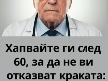 Ето 10 храни, които е важно да присъстват в менюто след 60-годишна възраст, за да поддържате краката си здрави и силни!