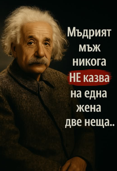 Мъдрият мъж никога не казва на една жена две неща…