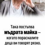 Така постъпва мъдрата майка — когато порасналите деца ви говорят рязко